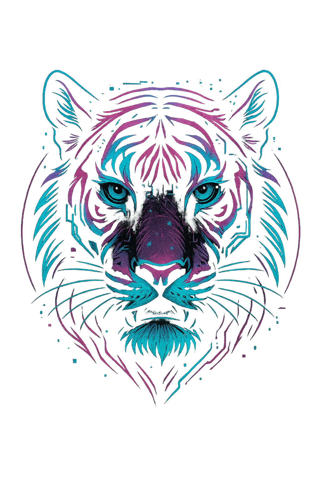 Neon Tiger — Cyberpunk Glitch