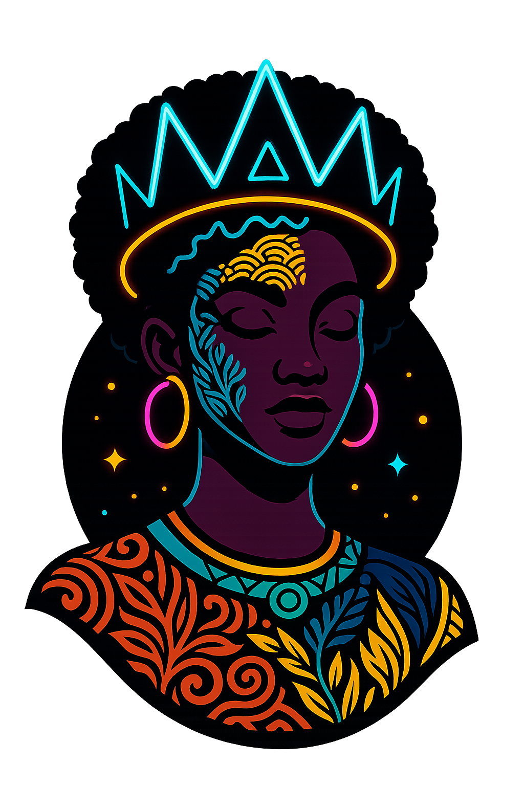 Afrofuturist Queen — Neon Crown